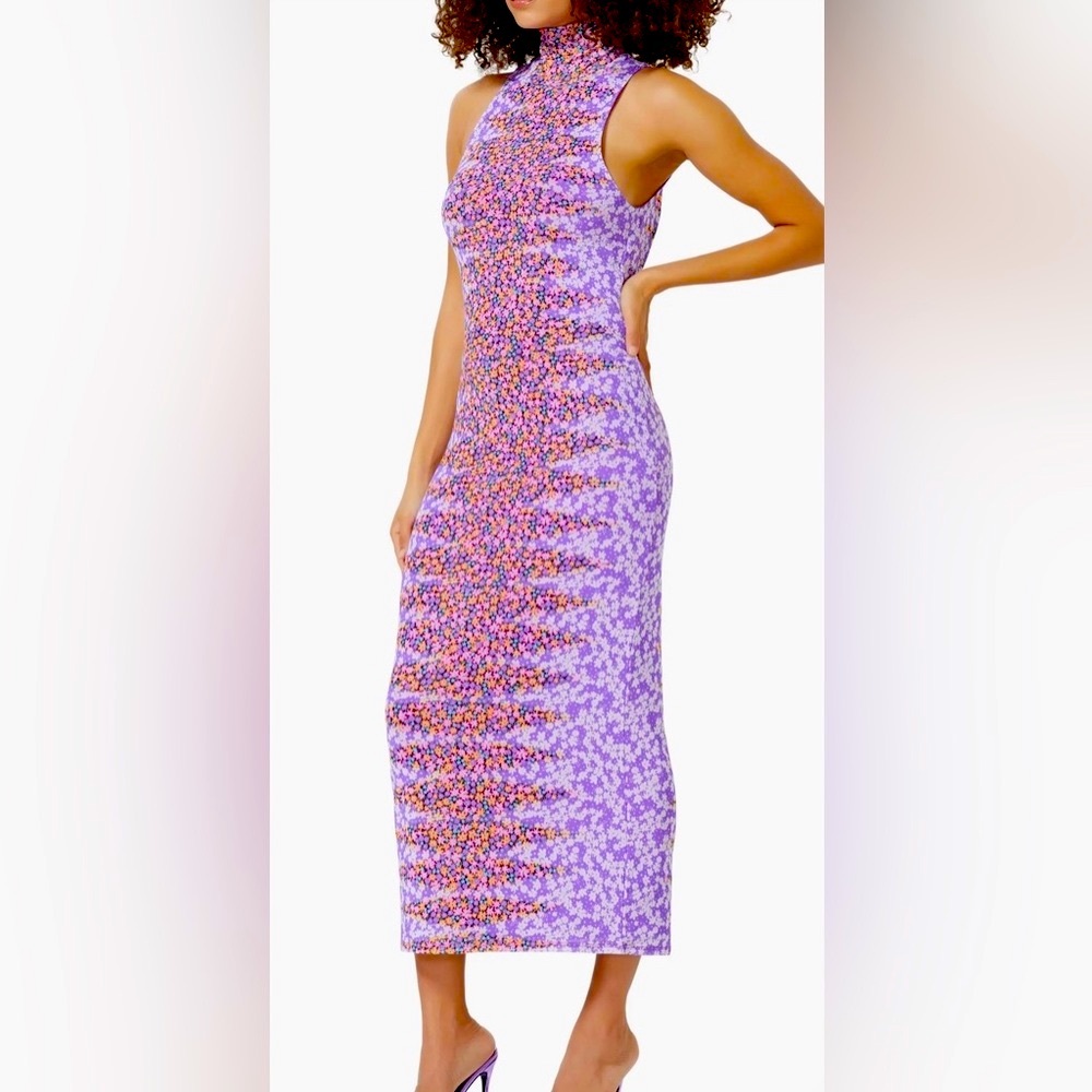 AFRM Serenity Open Back Turtleneck Midi Dress Floral XS S M L NWT 2 4 6 8 10 12